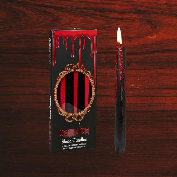 Vampire Blood Candles Black Taper candles 10 inches - Picture 1 of 3